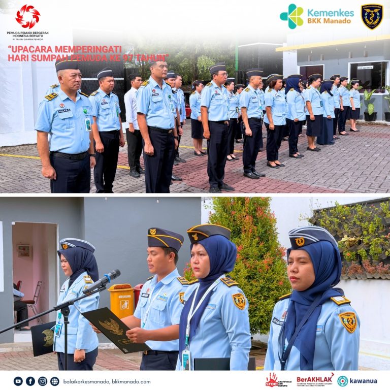 Selasa 28 Oktober 2025, Upacara Memperingati Hari Sumpah Pemuda yang dilaksanakan di Kantor Induk dipimpin oleh Kepala Balai drg. Resi Arisandi, MM, MH, S.H. dan dikuti oleh seluruh pegawai secara luring dan daring untuk pegawai di wilayah kerja kepulauan. "Pemuda Pemudi Bergerak Indonesia Bersatu, 97 Tahun Sumpah Pemuda"